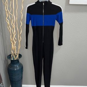 Fashion Nova Black & Blue Jumpsuit